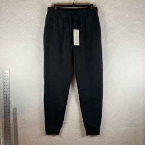 Liengoron Jogger Pants Men's Large Black‎ Drawstring Waist 100% Polyester 6416